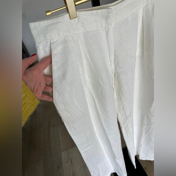 Michael kors white linen trousers, size 2. Never worn - Picture 3 of 7